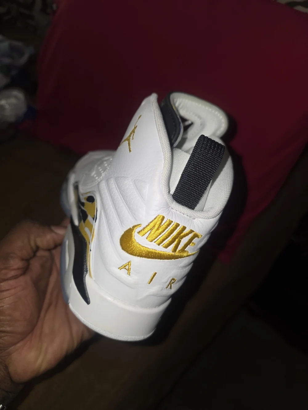 Jordan Kids' White, Black & Yellow High-Top Sneakers